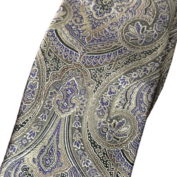 GORGEOUS ZANETTI MEN'S PAISLEY TIE - 100% SILK - NEW WITH TAG - Picture 2 of 5